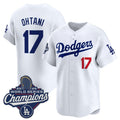 seanshop Los Angeles Dodgers #17 Shohei Ohtani White  2025 Champions Stitched Jersey
