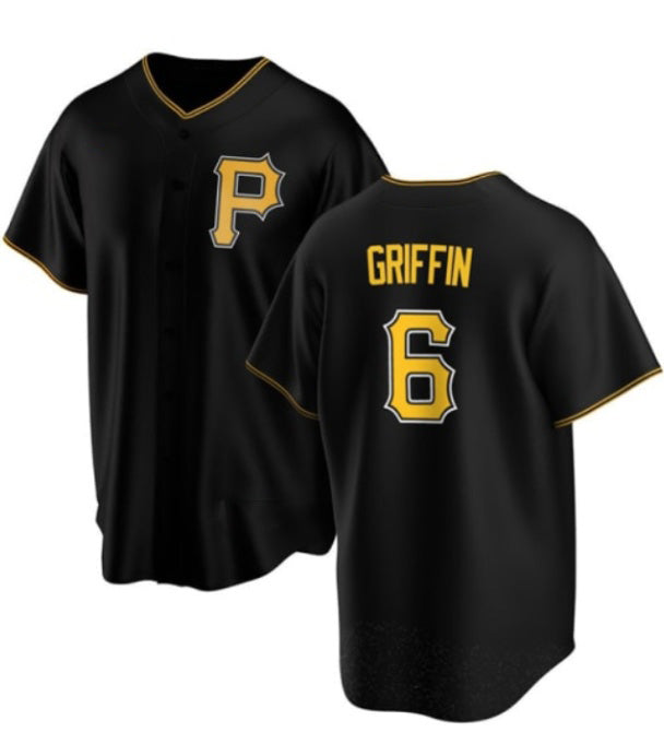 seanshop  Pittsburgh Pirates #6 Konnor Griffin Black  Cool Base Stitched Jersey