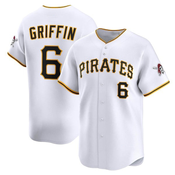 seanshop  Pittsburgh Pirates #6 Konnor Griffin White  Home Limited Jersey