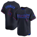 seanshop   Toronto Blue Jays #4 George Springer Black  2024 City Connect Limited Stitched Jersey