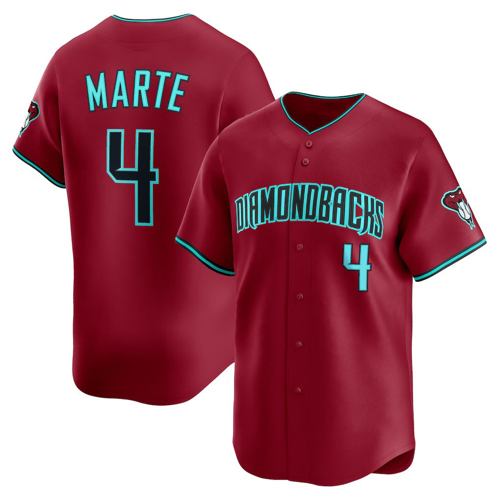 seanshop  Arizona Diamondbacks #4 Ketel Marte Red  Alternate 2 Limited Player Jersey