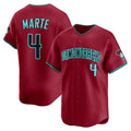 seanshop  Arizona Diamondbacks #4 Ketel Marte Red  Alternate 2 Limited Player Jersey