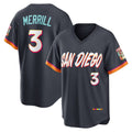 seanshop  San Diego Padres #3 Jackson Merrill Obsidian  2026 City Connect Stadium Jersey