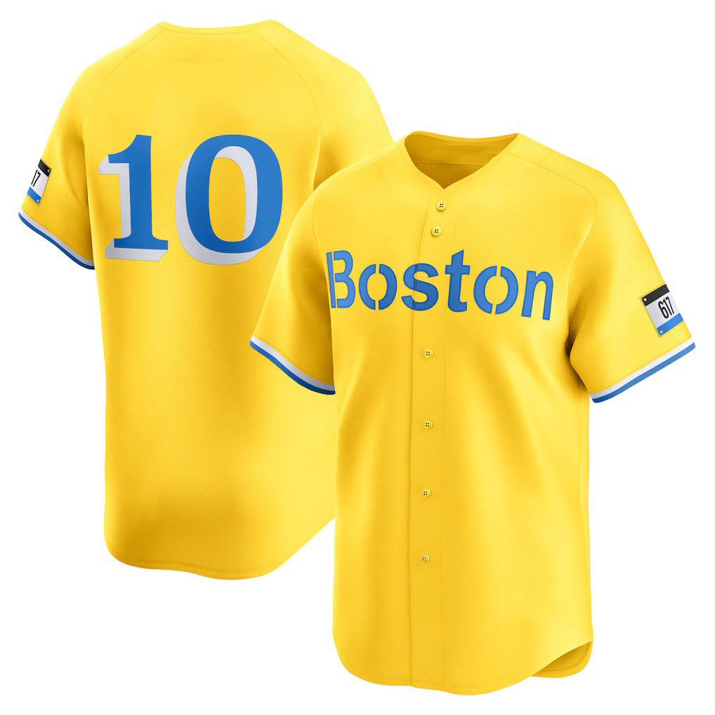 seanshop Boston Red Sox #10 Trevor Story Gold  City Connect Limited Player Jersey