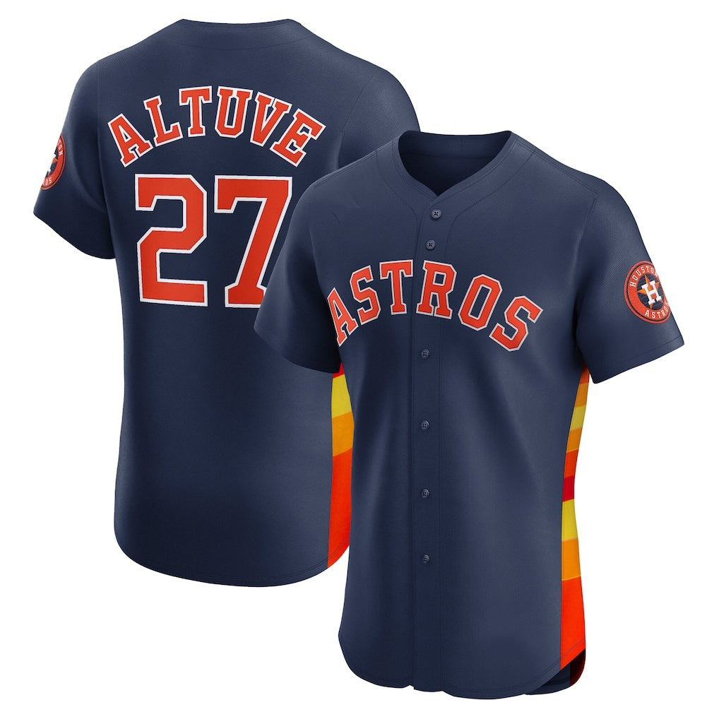 seanshop Houston Astros #27 Jose Altuve Navy  Alternate 2 Elite Player Jersey