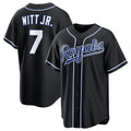 seanshop  Kansas City Royals #7 Bobby Witt Jr. Black  Out Stitched Jersey