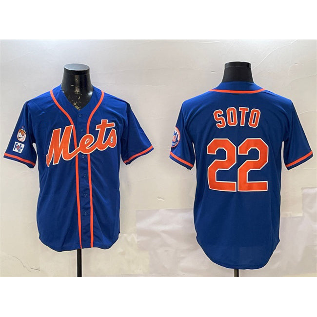 seanshop  New York Mets #22 Juan Soto Royal  2025 Spring Training Alternate Limited Stitched Jersey