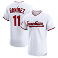 seanshop  Cleveland Guardians #11 Jos¨¦ Ram¨ªrez White  Home Elite Jersey