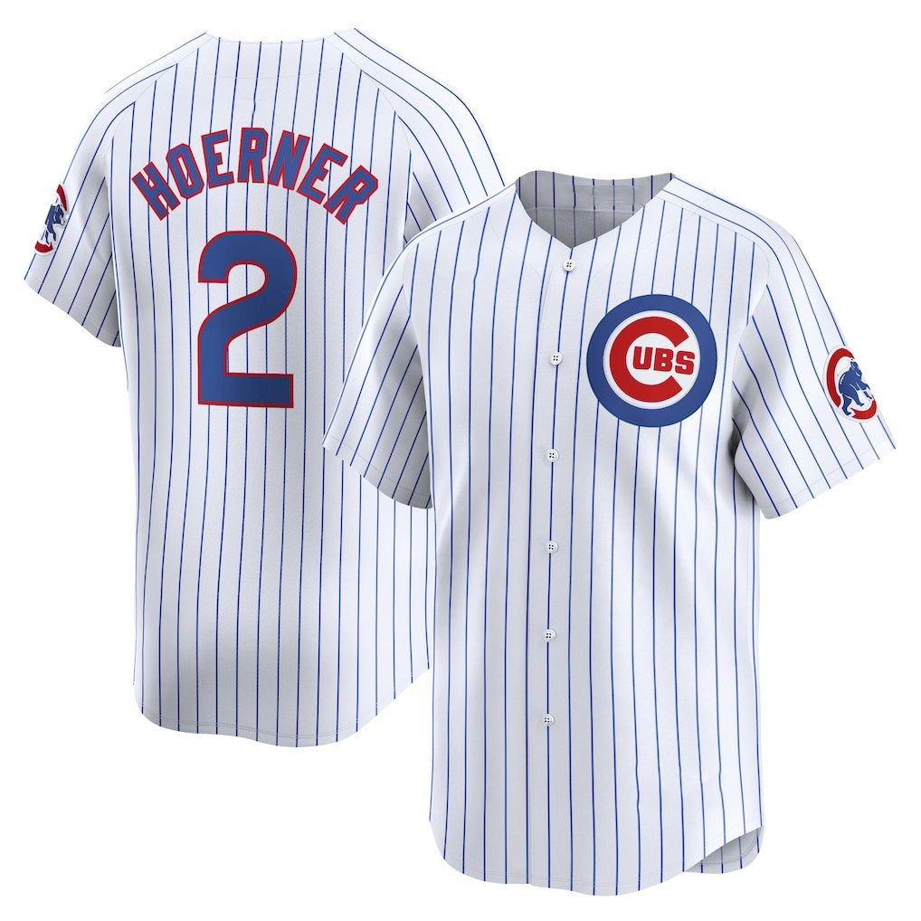 seanshop  Chicago Cubs #2 Nico Hoerner White  Home Limited Player Jersey