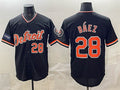 seanshop Detroit Tigers #28 Javier B¨¢ez Black  2026 Meijer Patch Alternate Vapor Premier Limited Stitched Jersey