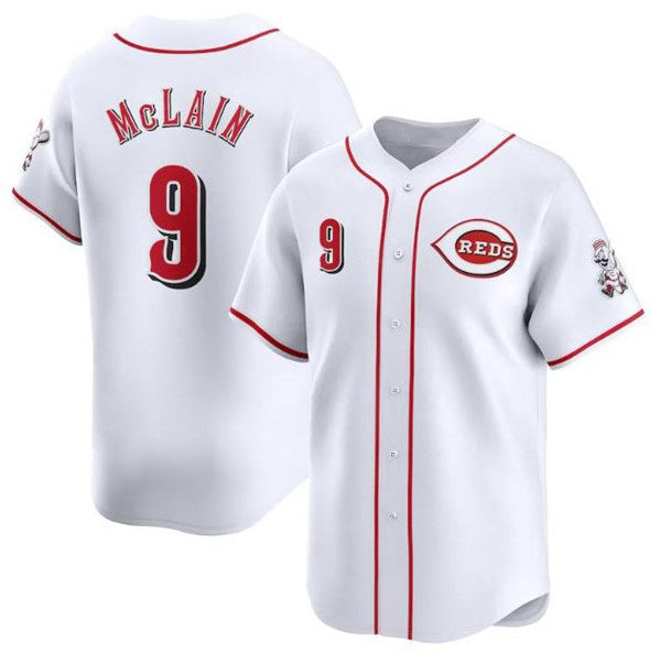 seanshop Cincinnati Reds #9 Matt McLain White  Home Limited Stitched Jersey