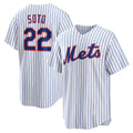 seanshop  New York Mets #22 Juan Soto White  Home Replica Player Jersey