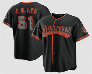seanshop  San Francisco Giants #51 Jung Hoo Lee Black  2026 Alternate Stadium Stitched Jersey