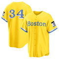 seanshop Boston Red Sox #34 David Ortiz Gold  Retired Player City Connect Replica Jersey