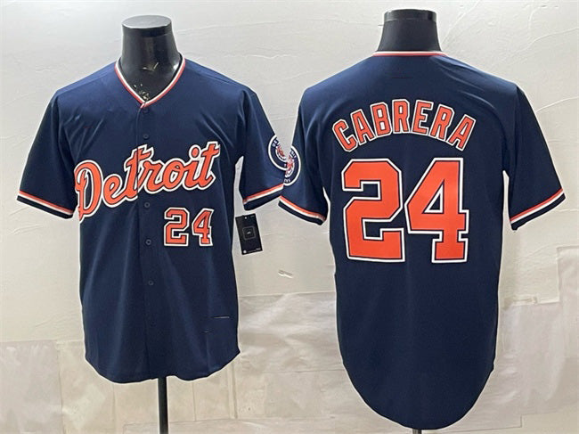 seanshop Detroit Tigers #24 Miguel Cabrera Navy  2026 Alternate Vapor Premier Limited Stitched Jersey