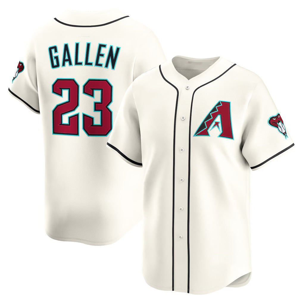 seanshop  Arizona Diamondbacks #23 Zac Gallen Cream  Home Limited Player Jersey