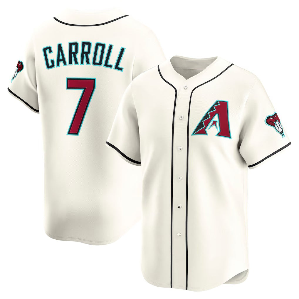 seanshop  Arizona Diamondbacks #7 Corbin Carroll Cream  Home Limited Player Jersey