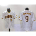 seanshop  San Diego Padres #9 Jake Cronenworth White  Team Logo Stitched Cool Base Jerseys
