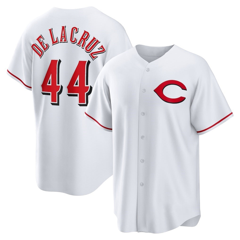 seanshop Cincinnati Reds #44 Elly De La Cruz White  Alternate 2 Replica Jersey
