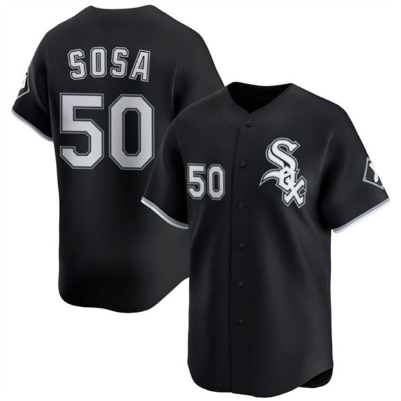 seanshop  Chicago White Sox #50 Lenyn Sosa Black  2025 Alternate Limited Stitched Jersey
