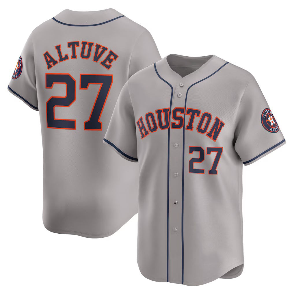 seanshop Houston Astros #27 Jose Altuve Gray  Away Limited Player Jersey