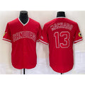 seanshop  San Diego Padres #13 Manny Machado Red  Cool Base Stitched Jersey