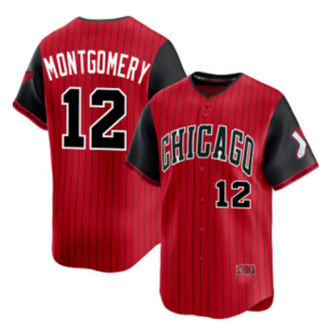seanshop  Chicago White Sox #12 Colson Montgomery Red Black  2025 City Connect Limited Stitched Jersey