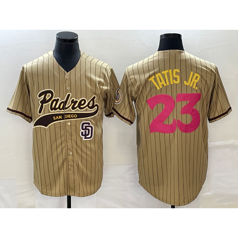 seanshop  San Diego Padres #23 Fernando Tatis Jr Tan  NEW 2023 City Connect Cool Base Stitched Jersey