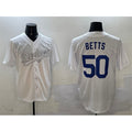 seanshop Los Angeles Dodgers #50 Mookie Betts White  Fashion Cool Base Stitched Jersey