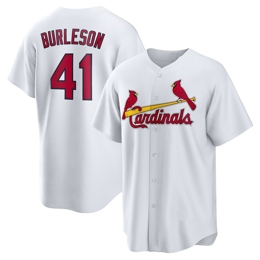 seanshop  St. Louis Cardinals #41 Alec Burleson White  Home Replica Jersey