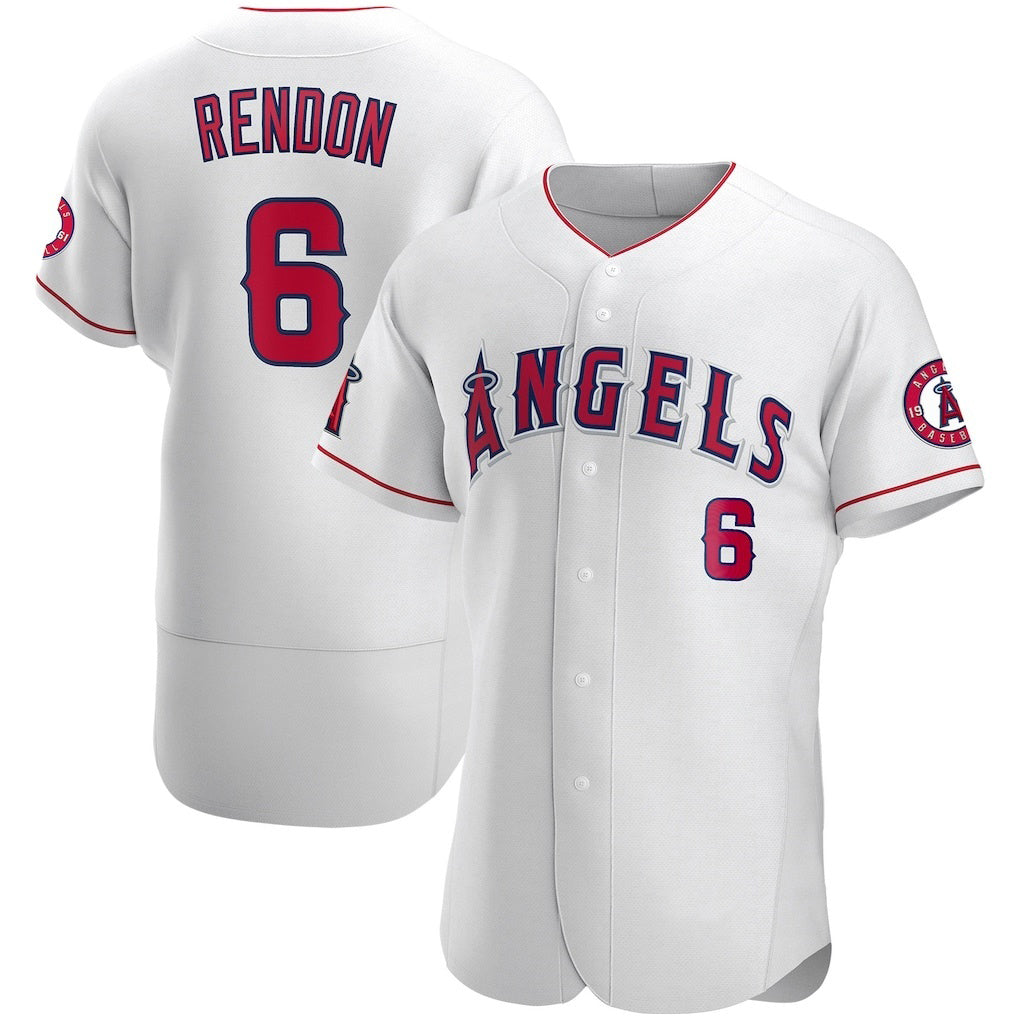 seanshop Los Angeles Angels #6 Anthony Rendon White  Authentic Player Jersey