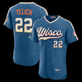 seanshop    Milwaukee Brewers #22 Christian Yelich Mineral Blue  2026 City Connect Authentic Sponsor Patch Jersey