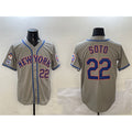seanshop  New York Mets #22 Juan Soto Grey  2025 Spring Training Alternate Limited Stitched Jersey