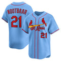 seanshop  St. Louis Cardinals #21 Lars Nootbaar Light Blue  Alternate Limited Jersey