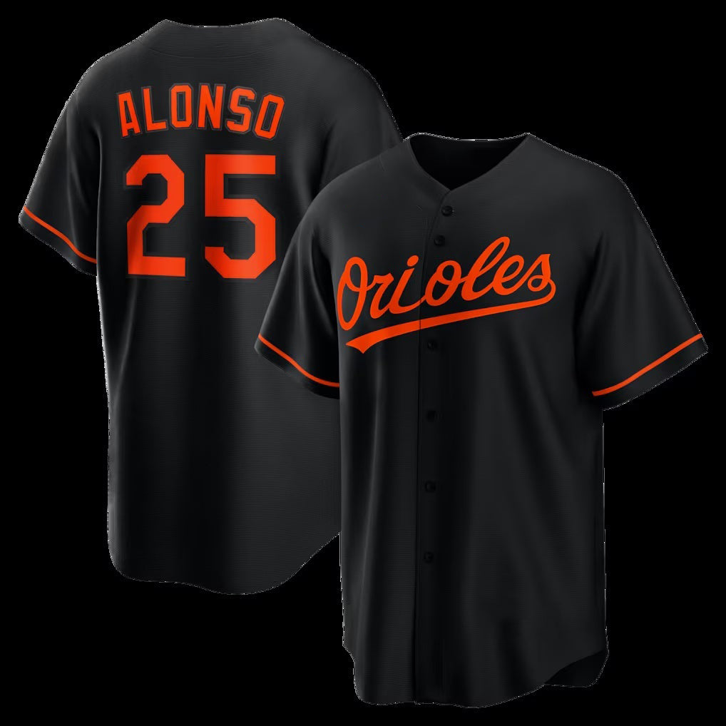 seanshop Baltimore Orioles #25 Pete Alonso Black  Alternate Replica Jersey