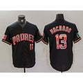 seanshop  San Diego Padres #13 Manny Machado Black  Mexico Cool Base Stitched Jersey