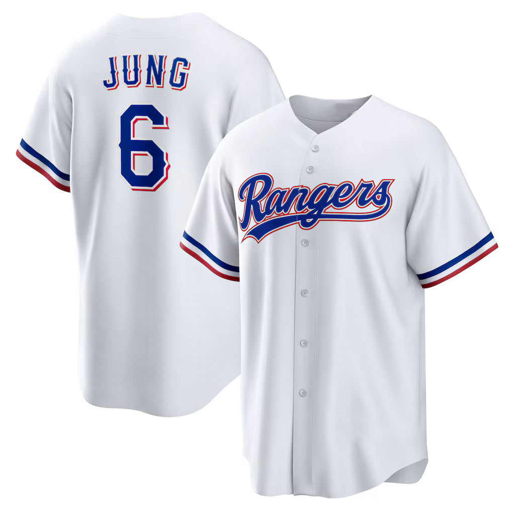 seanshop  Texas Rangers #6 Josh Jung White  Replica Player Jersey