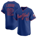 seanshop  New York Mets #12 Francisco Lindor Royal  Alternate Limited Player Jersey