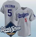 seanshop Los Angeles Dodgers #5 Freddie Freeman Gray  2025 World Series Limited Stitched Jersey
