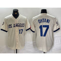 seanshop Los Angeles Dodgers #17 Shohei Ohtani Cream  2024 City Connect Limited Stitched Jersey 2