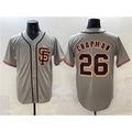 seanshop  San Francisco Giants #26 Matt Chapman Gray  Cool Base Stitched Jersey
