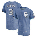 seanshop   Washington Nationals #3 Dylan Crews Blue  2025 City Connect Elite Player Jersey