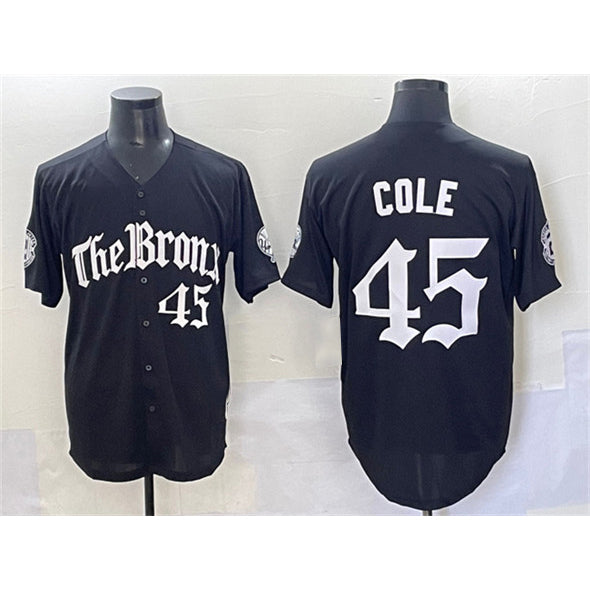 seanshop  New York Yankees #45 Gerrit Cole Black  'Gothic Legacy Edition' Vapor Premier Limited Stitched Jersey