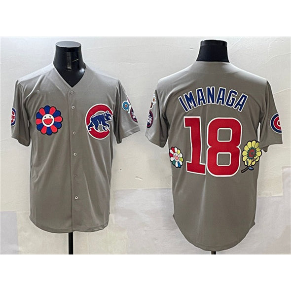 seanshop  Chicago Cubs #18 Sh¨­ta Imanaga Gray  2025 Tokyo Series Limited Stitched Jersey