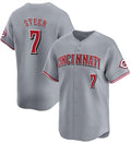 seanshop Cincinnati Reds #7 Spencer Steer Gray  Away Limited Stitched Jersey