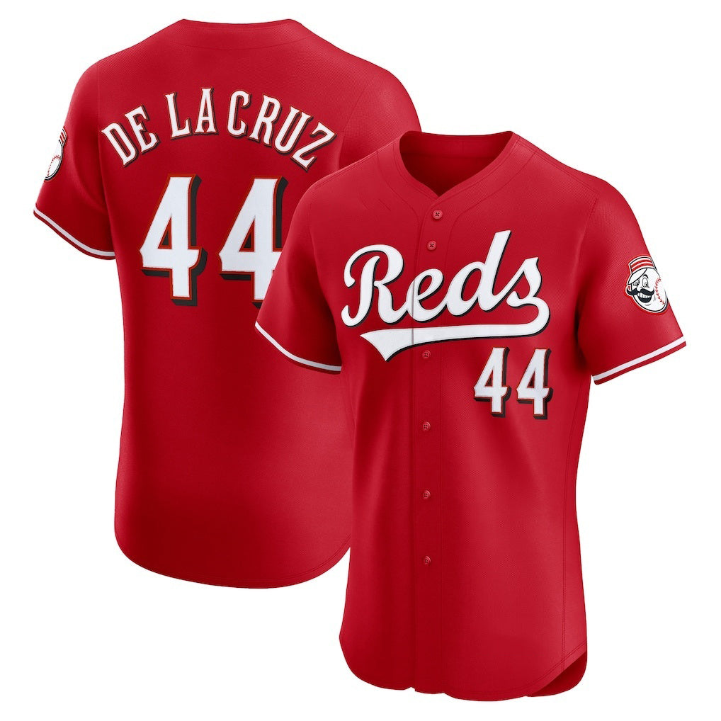 seanshop Cincinnati Reds #44 Elly De La Cruz Red  Alternate Elite Jersey