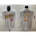 seanshop Los Angeles Dodgers #17 Shohei Ohtani Number White  2022 All Star Stitched Cool Base Jersey 2