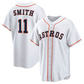 seanshop Houston Astros #11 Cam Smith White  Home Replica Jersey