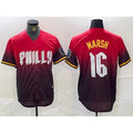 seanshop  Philadelphia Phillies #16 Brandon Marsh Red  2024 City Cool Base Jersey