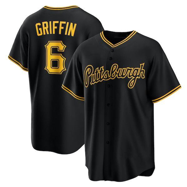 seanshop  Pittsburgh Pirates #6 Konnor Griffin Black  Alternate Replica Jersey